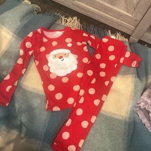 Carter's Red and Pink Santa Pajama Set